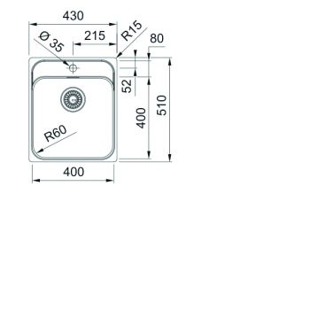 Franke Edelstahlbecken SRX 210-40 A Edelstahl Handbedienung